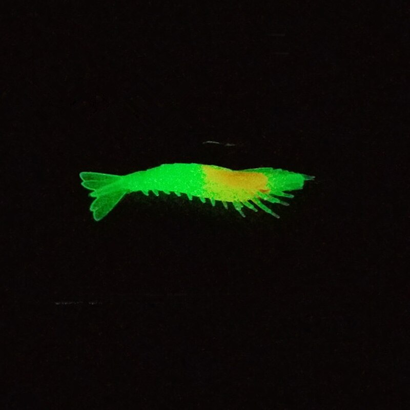 1-4pcs/bag 6cm 3g Luminous Simulation Shrimp Soft Bait Artificial Soft