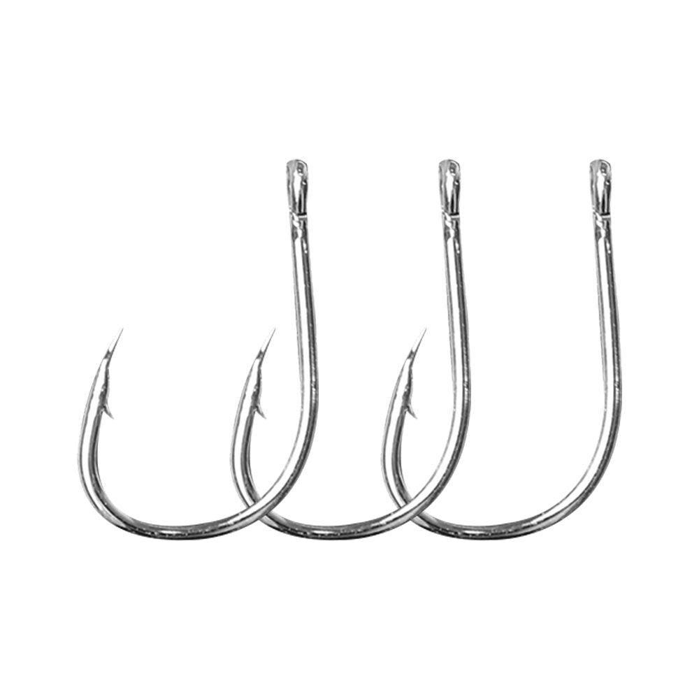 100pcs Fishing Hooks Set Carbon Steel Single Circle Fishhook Fly