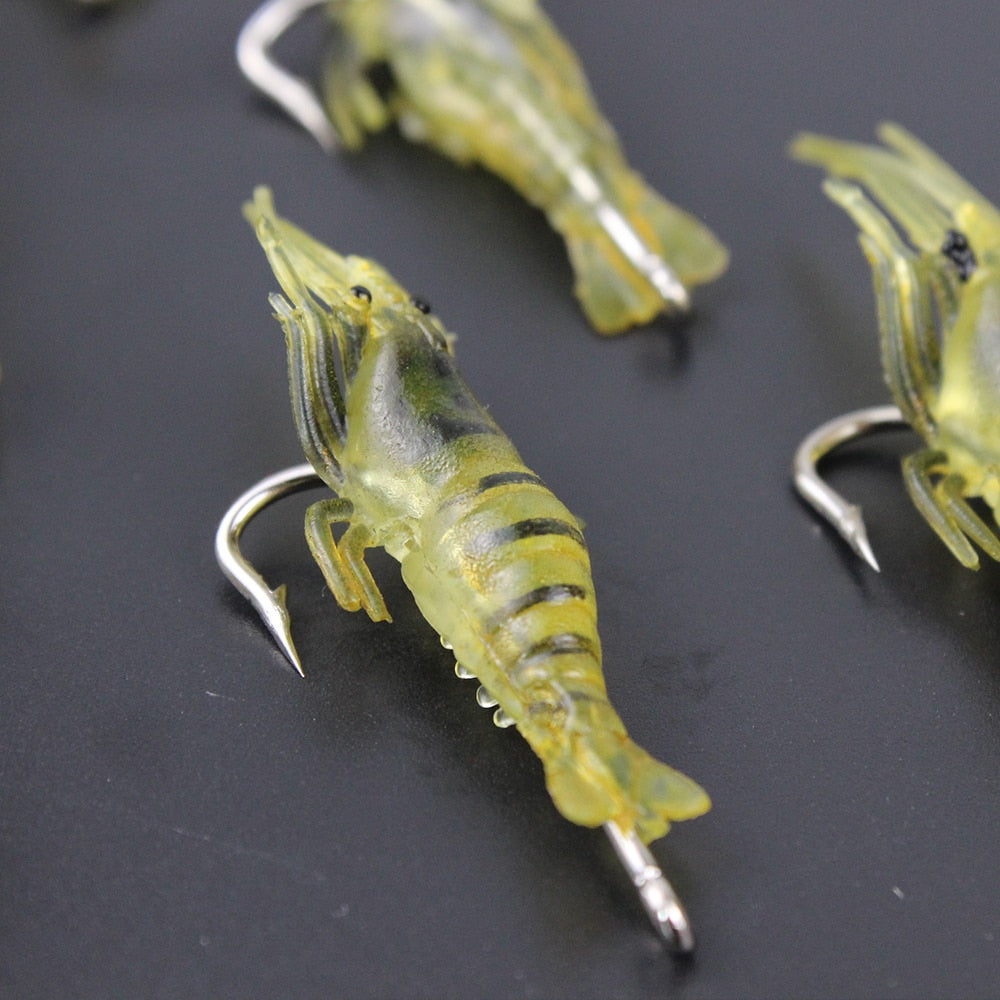 10pcs/lot 4cm 1.4g Soft Shrimp Lure Fishing Pesca Leurre Peche Carp