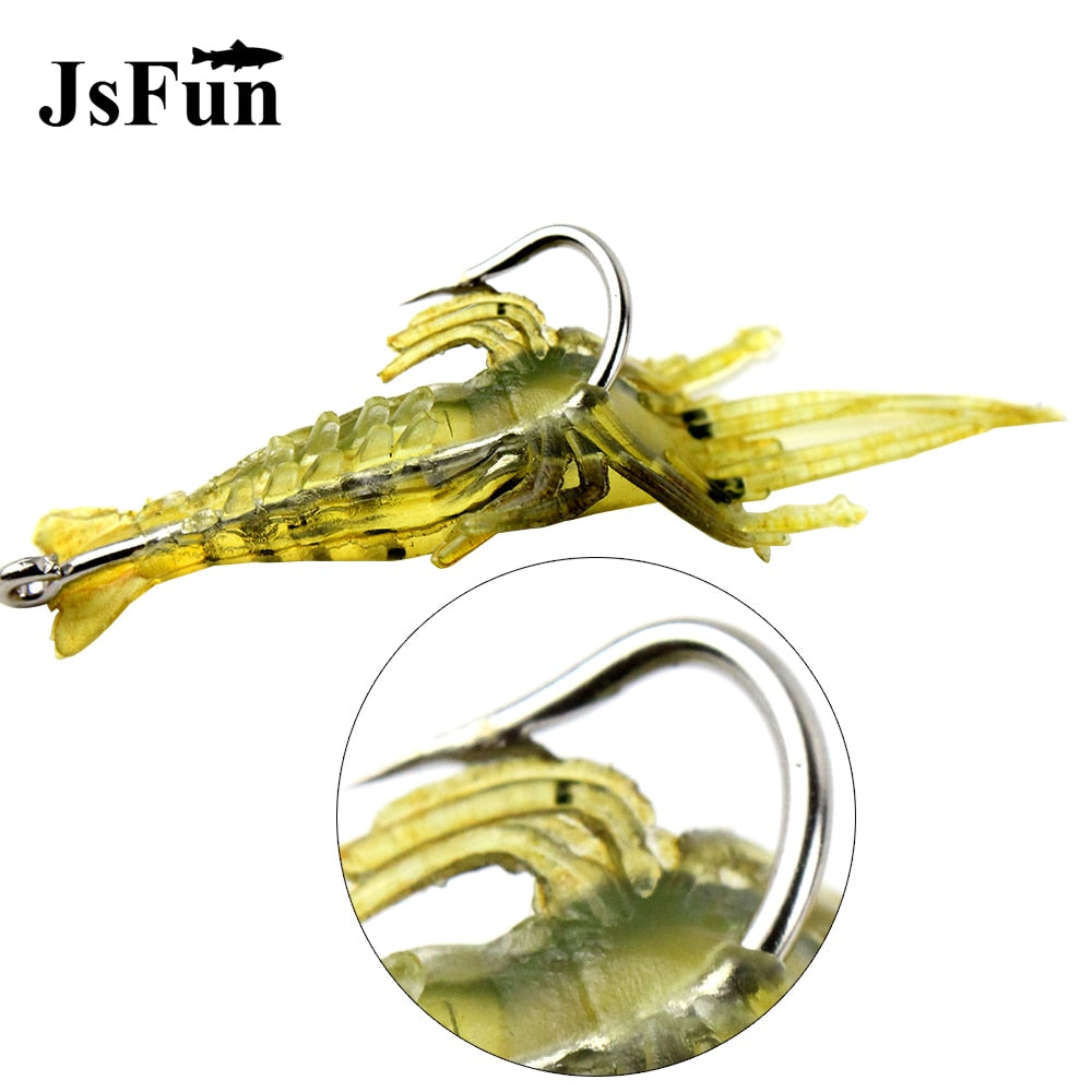 10pcs/lot 4cm 1.4g Soft Shrimp Lure Fishing Pesca Leurre Peche Carp