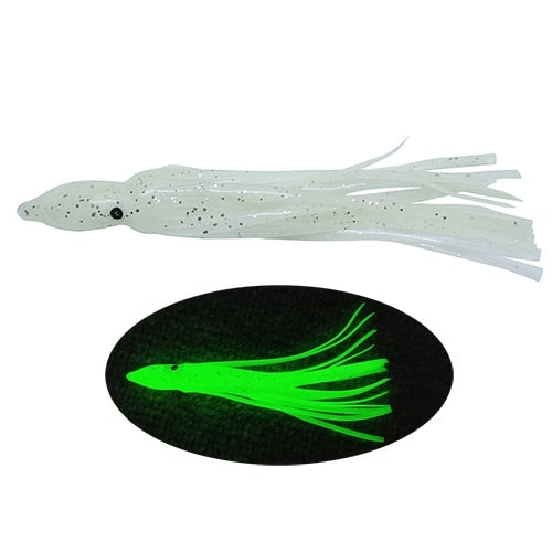 20 pieces Luminous Squid Skirts Soft Lure pesca 5cm/9cm/11cm Night