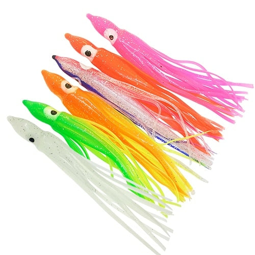 20 pieces Luminous Squid Skirts Soft Lure pesca 5cm/9cm/11cm Night