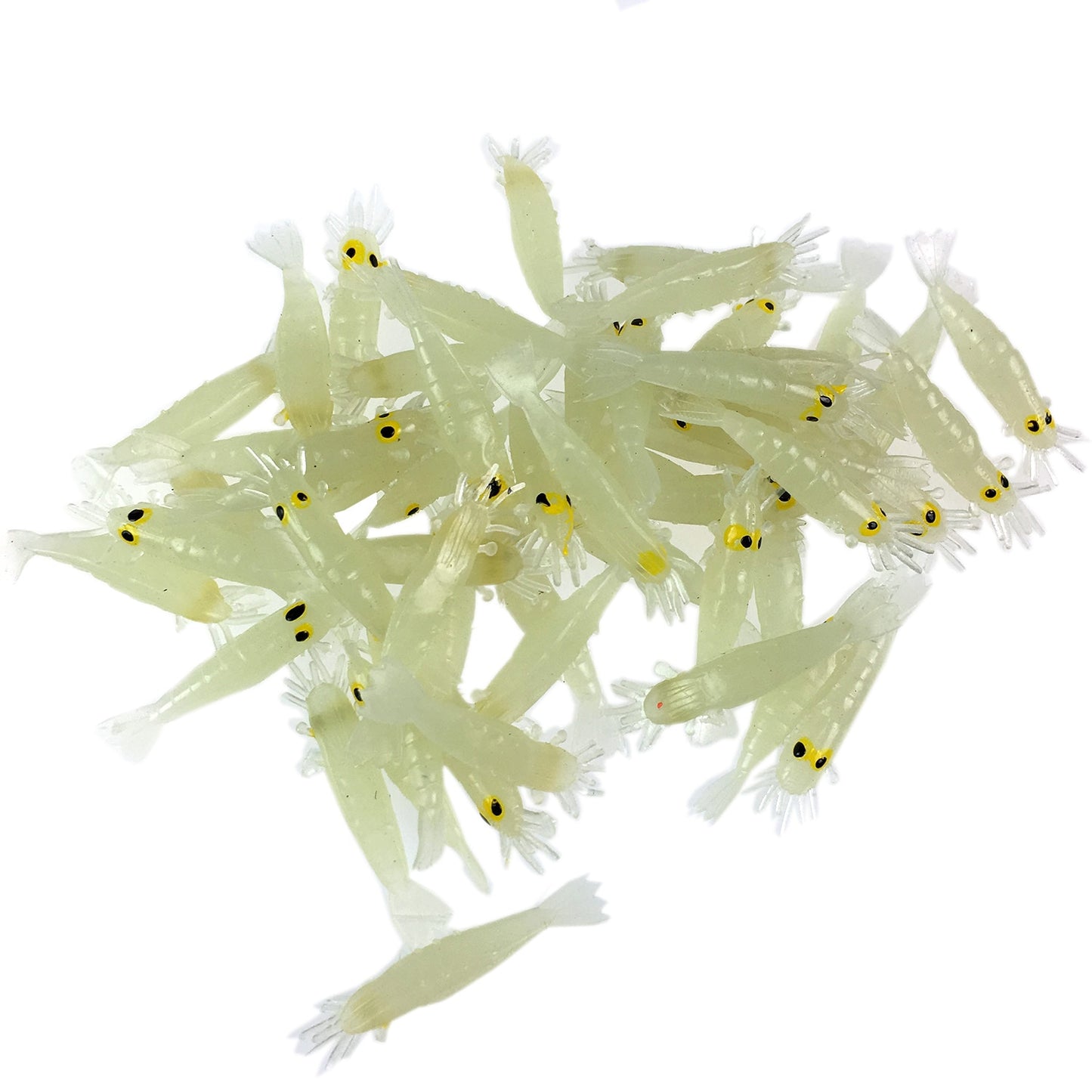 27 Pcs Shrimp Soft Fishing Lure 45mm 0.4g Grub Worm Bait Freshwater