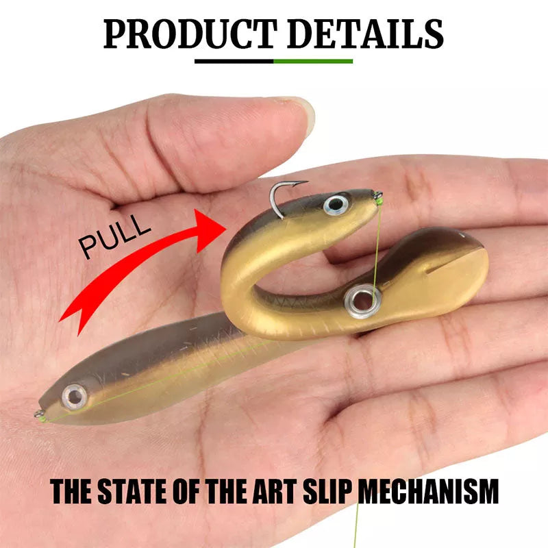 Fishing Lure Prey Realistic Moving Loach Soft Bait With Slip