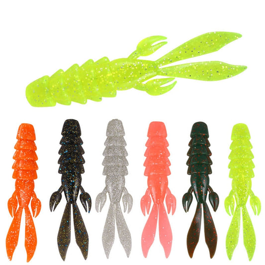 5PCS/lot Simulation Fake Shrimp Lobster Soft Bait 8cm 10cm 12cm Maggot