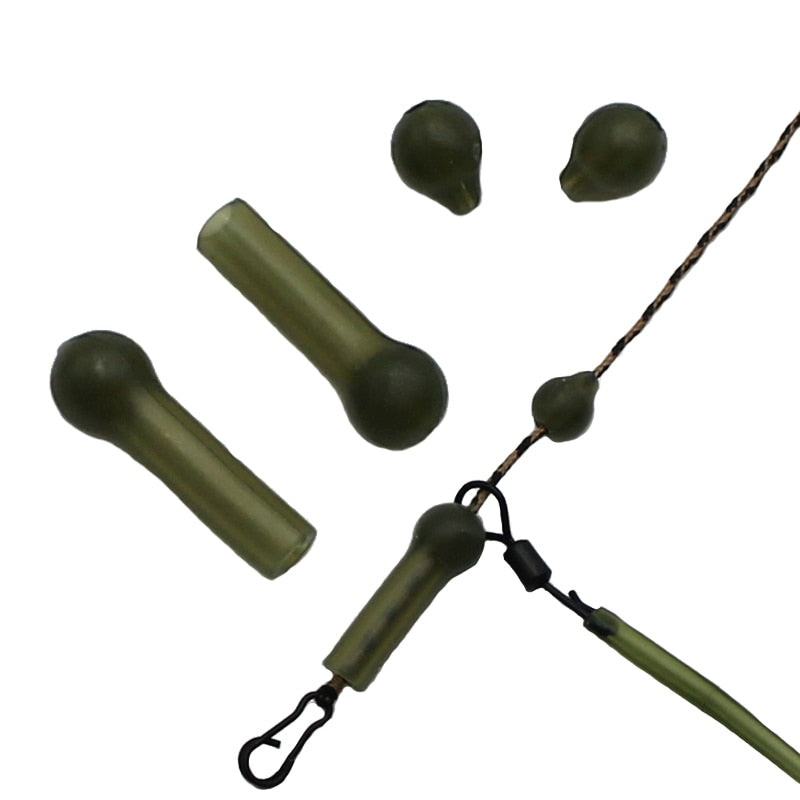 20PCS Carp Fishing Accessories Helicopter Rig Rubber Sleeve Heli Chod Bead Fishing Anti Tangle Sleeve Carp Chod Rig Tackle Tools