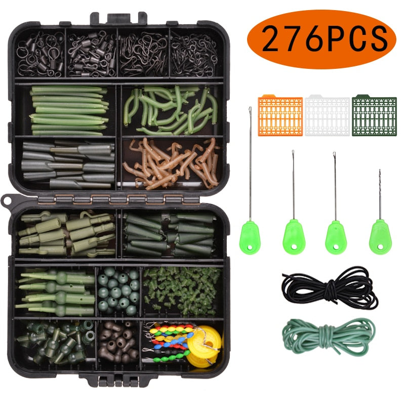 Carp fishing accessories Kit Matte carp swivels Soft Anti tangle sleeve carp fishing connector terminal fishing carp tackle