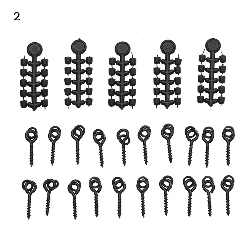 50pcs Rod Fastener Hooks 20pcs Roller Carp Fishing Accessories Boilies Hair Screw Chod Ronnie Rig Pop Up Boilies Stop Tools