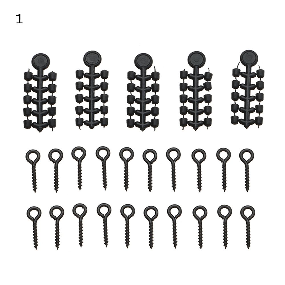 50pcs Rod Fastener Hooks 20pcs Roller Carp Fishing Accessories Boilies Hair Screw Chod Ronnie Rig Pop Up Boilies Stop Tools