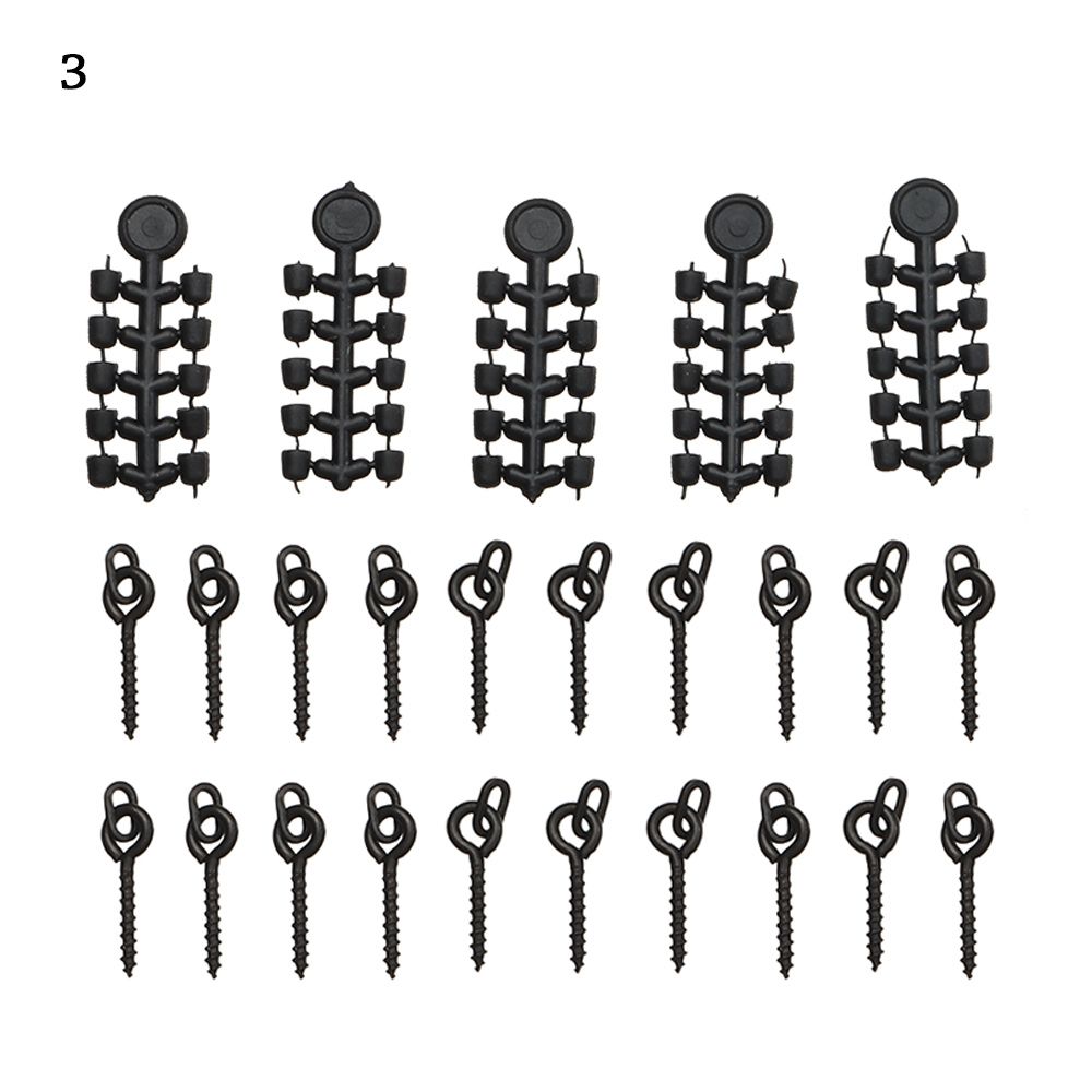 50pcs Rod Fastener Hooks 20pcs Roller Carp Fishing Accessories Boilies Hair Screw Chod Ronnie Rig Pop Up Boilies Stop Tools